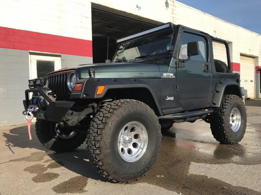 Soft top 2002 Jeep Wrangler offroad