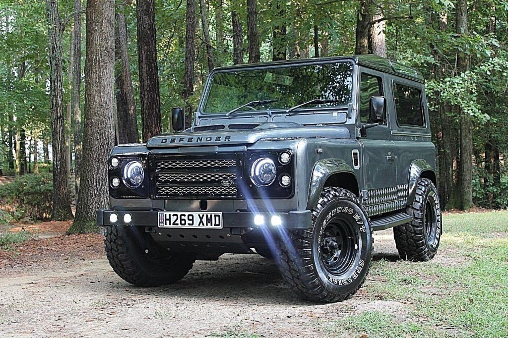 iconic 1990 Land Rover Defender offroad
