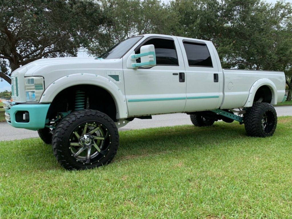 well modified 2008 Ford F 350 FX4 pickup offroad
