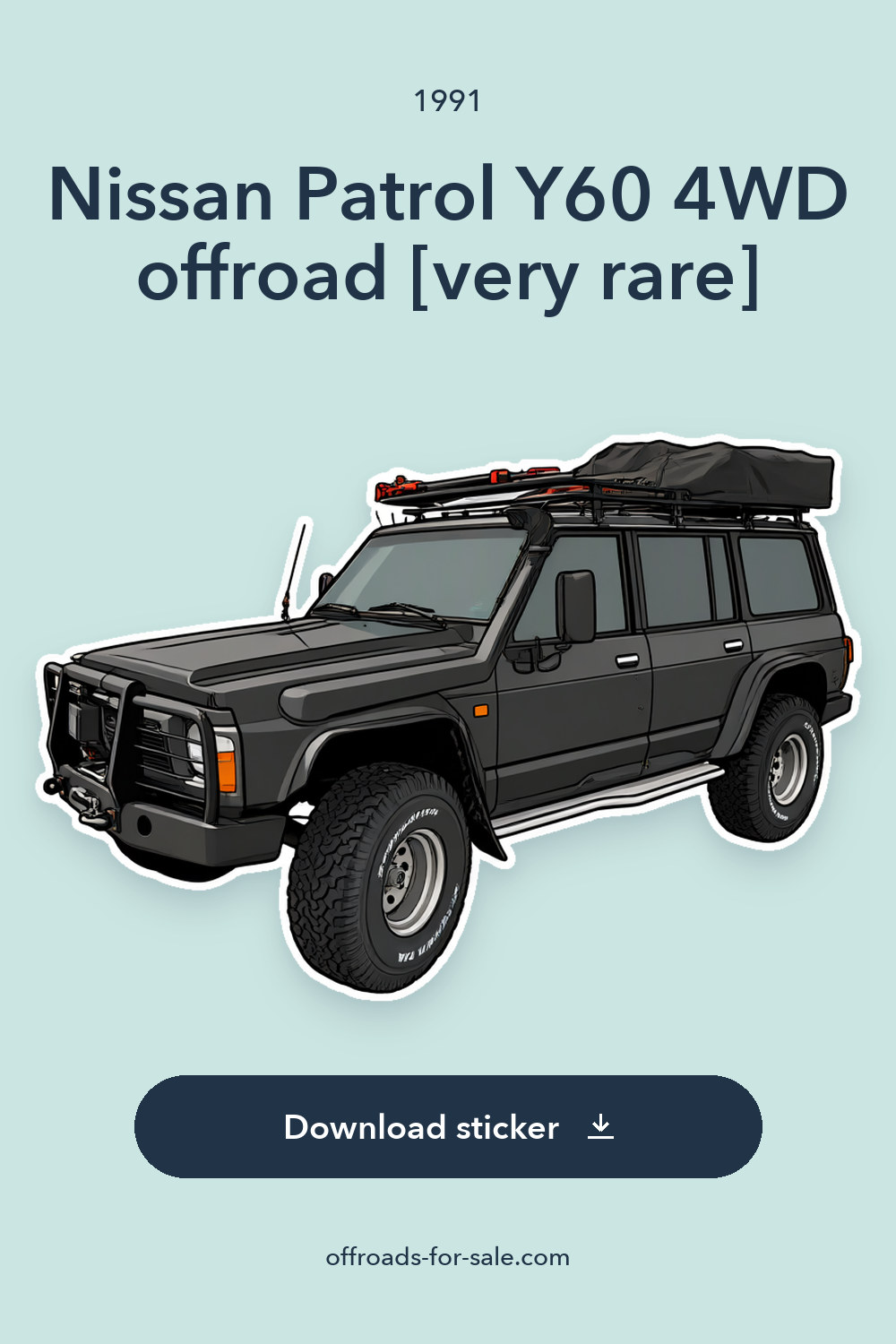 1991 Nissan Patrol Y60 4WD offroad [very rare] sticker preview