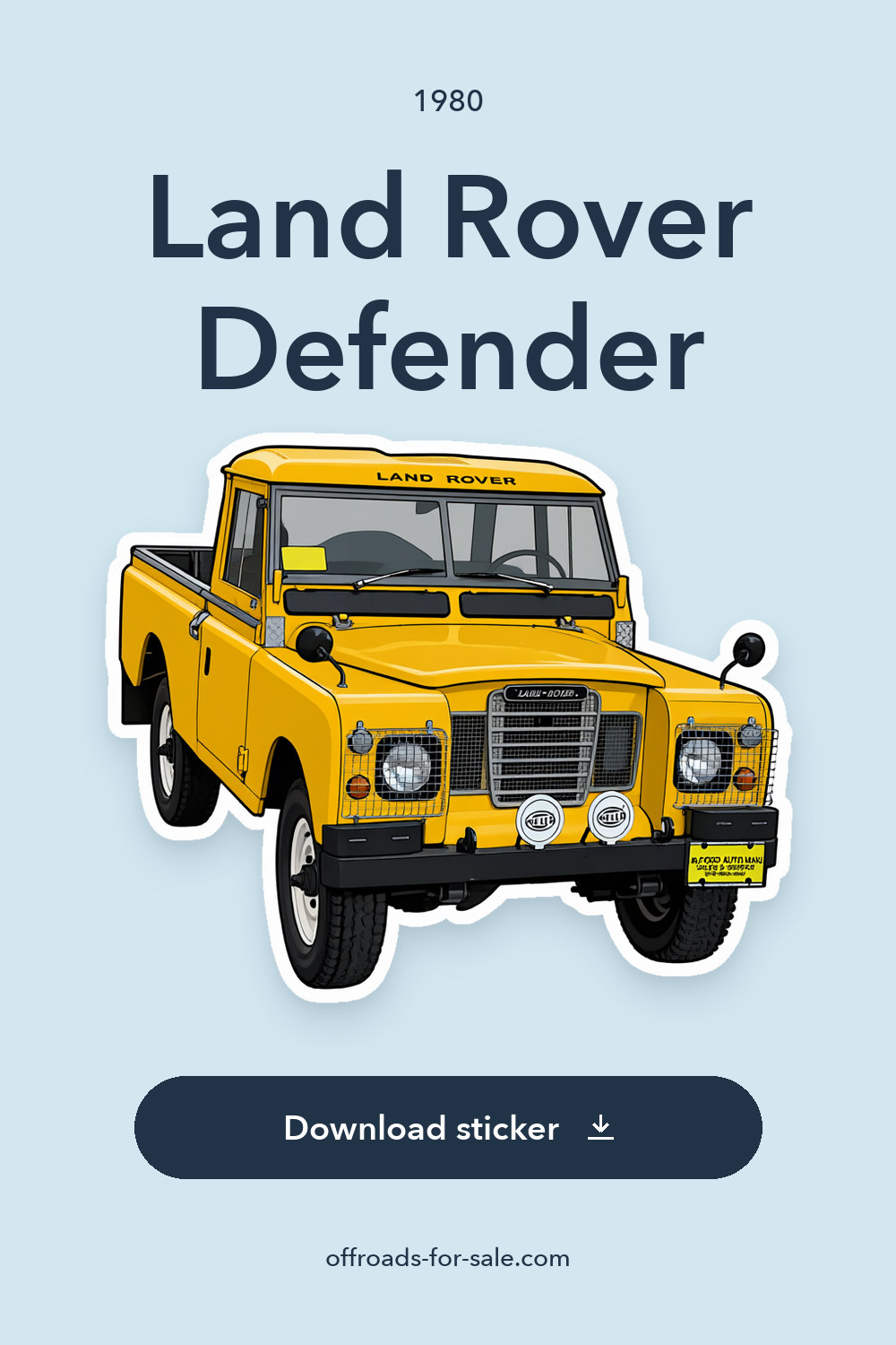 1980 Land Rover Defender sticker preview