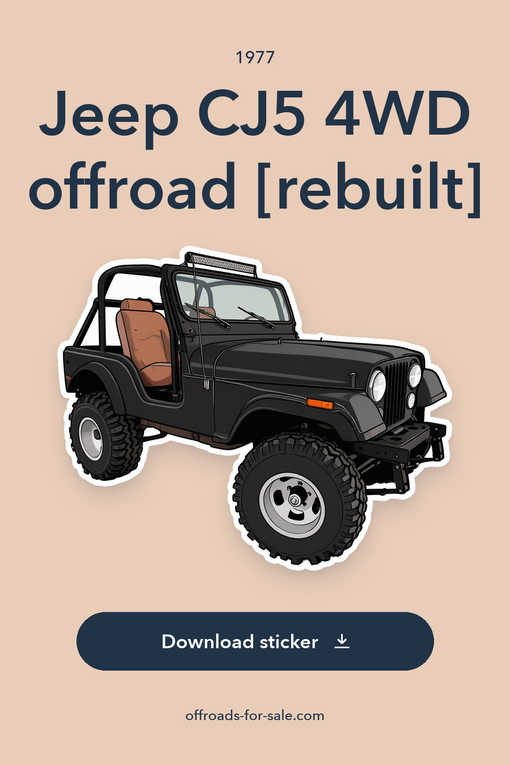 1977 Jeep CJ5 4WD offroad [rebuilt] sticker preview