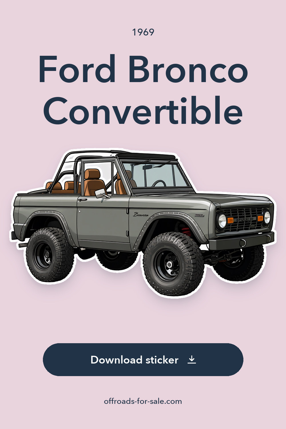 1969 Ford Bronco Convertible sticker preview
