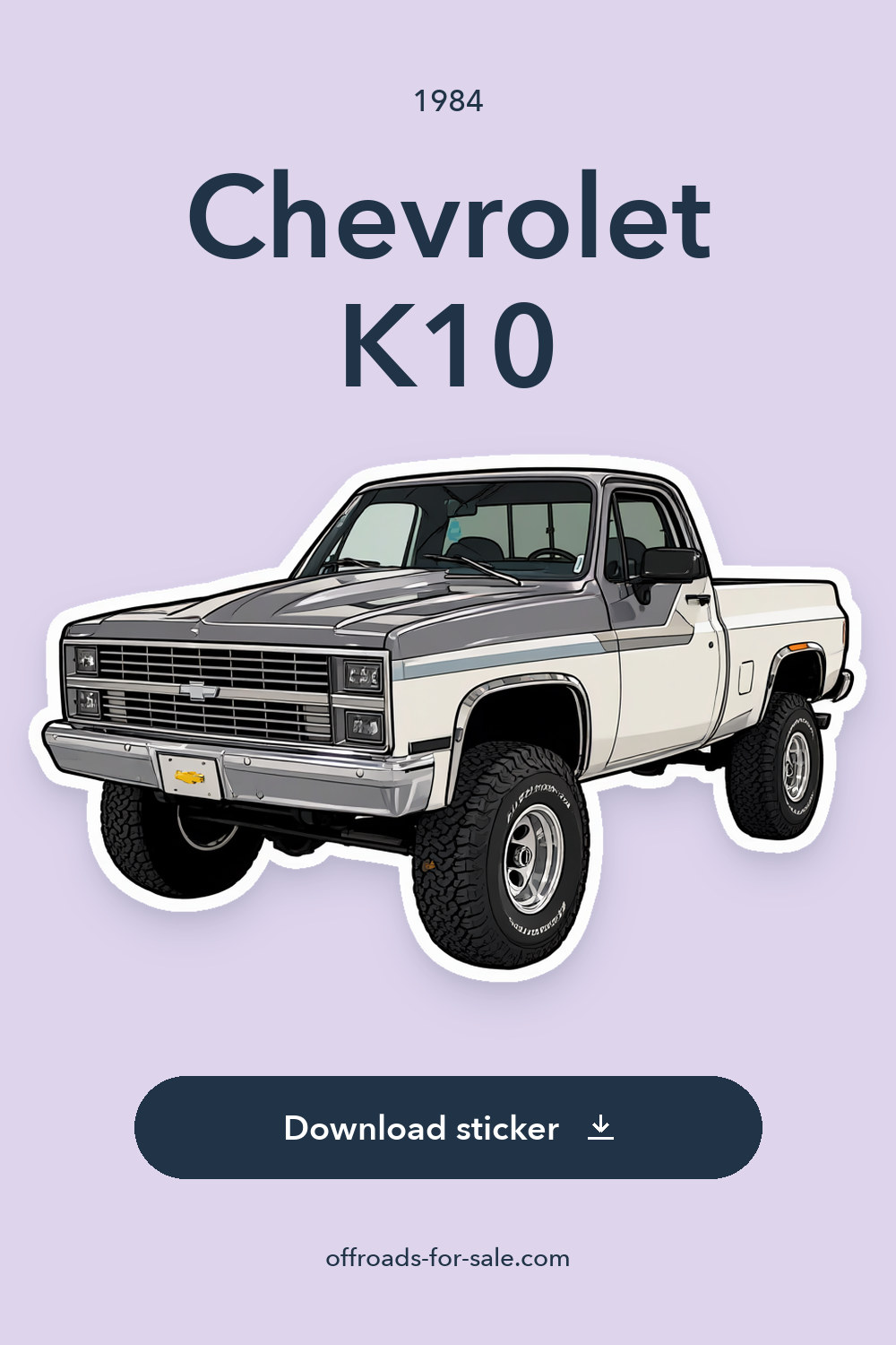 1984 Chevrolet K10 sticker preview