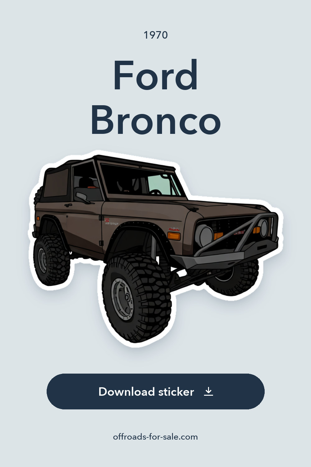 1970 Ford Bronco sticker preview